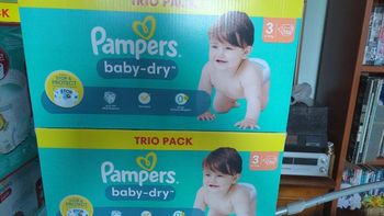 2 trios packs Pampers baby dry taille 3