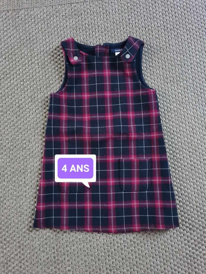 Robe trapèze a carreaux - 4 ans