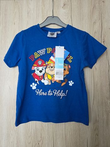 TEE-SHIRT PAW PATROL NICKELEDEON BLEU ROI 6ANS NEUF AVEC ÉTIQUETTE