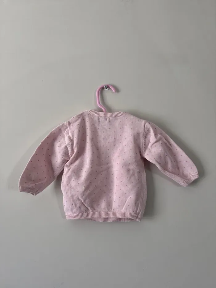 👚 gilet rose cache cœur - bébé fille - 3 mois - Kiabi très bon état - photo numéro 3