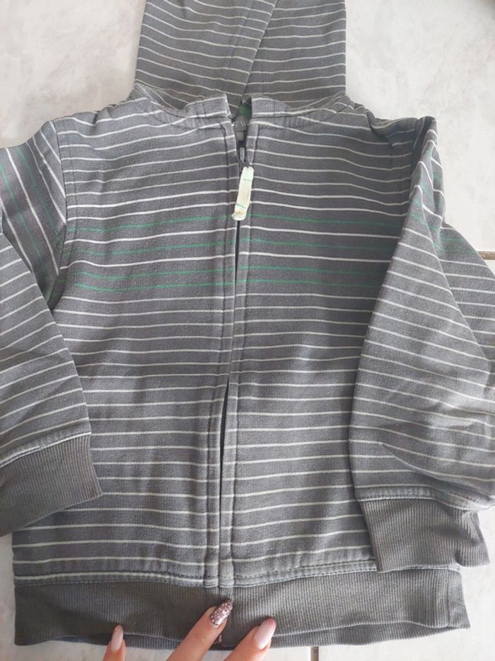 Sweat a capuche zippé garçon 4 ans - photo numéro 2