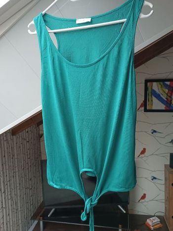 Débardeur Vert  à nouer Taille S