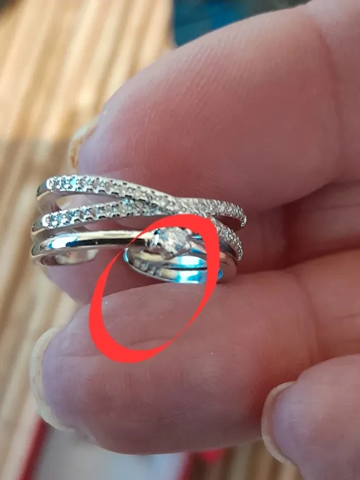 Belle et délicate bague, argent 925, taille réglable (54/56) - photo numéro 5