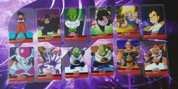 Lot 12 Cartes Lamincard part 1 FR Argent Dragon Ball Z Silver card DBZ set ediba