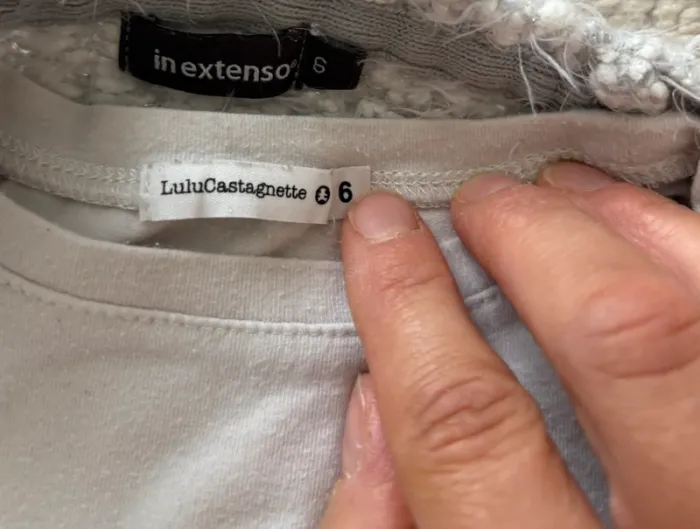 Ensemble rentrée fille 6 ans – Jean gris, gilet poilu, t-shirt Lulu Castagnette - photo numéro 4