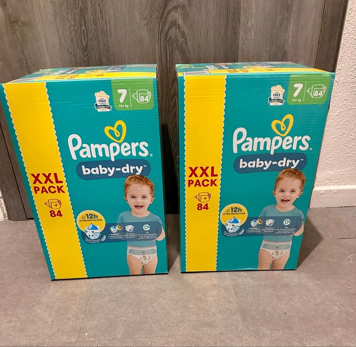 2 XXL packs Pampers baby dry 7