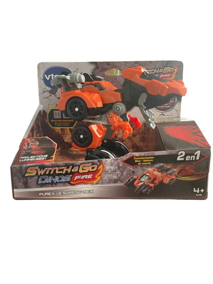 Switch And Go Dinos Fire Furex, le Super T-Rex 2 en 1 Vtech neuf