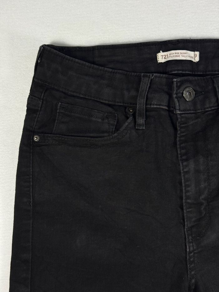 Short Levi's noir taille W29L30 – 721 High Rise Skinny filiforme Taille haute - photo numéro 4