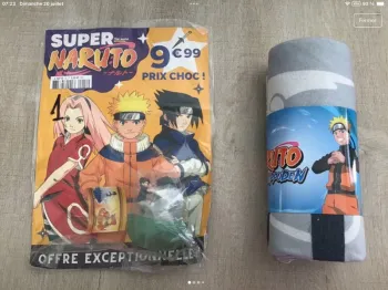 Lot naruto figurine et plaid neuf