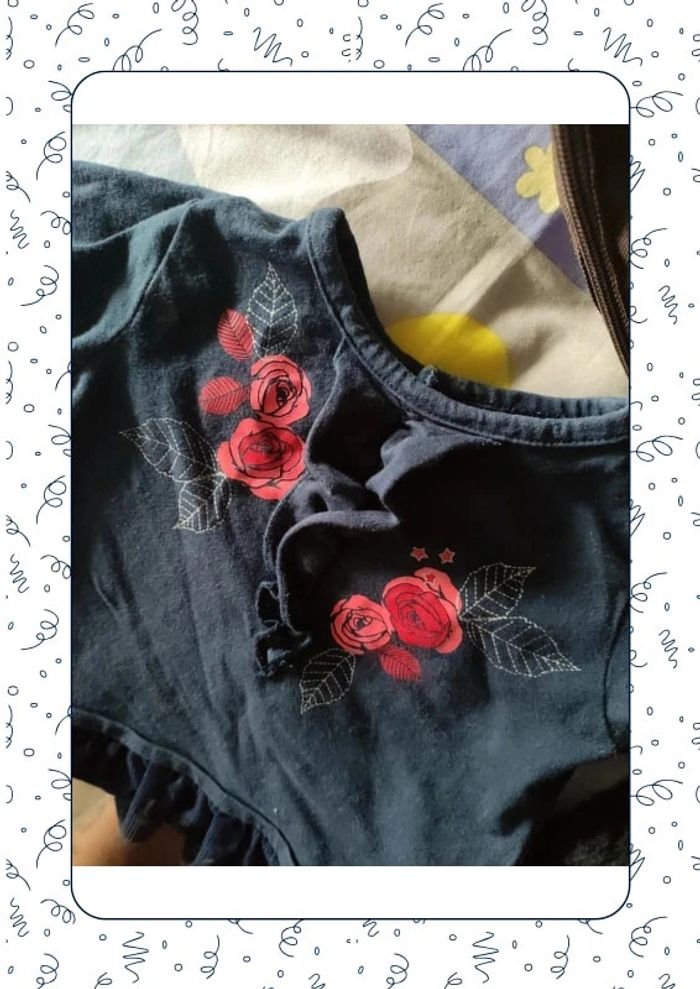 Robe fleurie / vestitino manica lunga - photo numéro 2