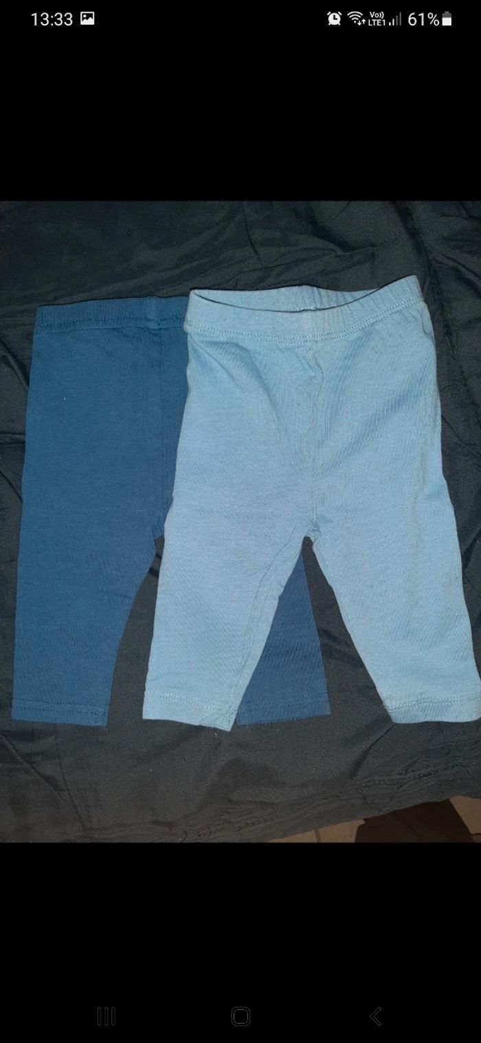 2 leggings bébé fille 3 mois (c3)