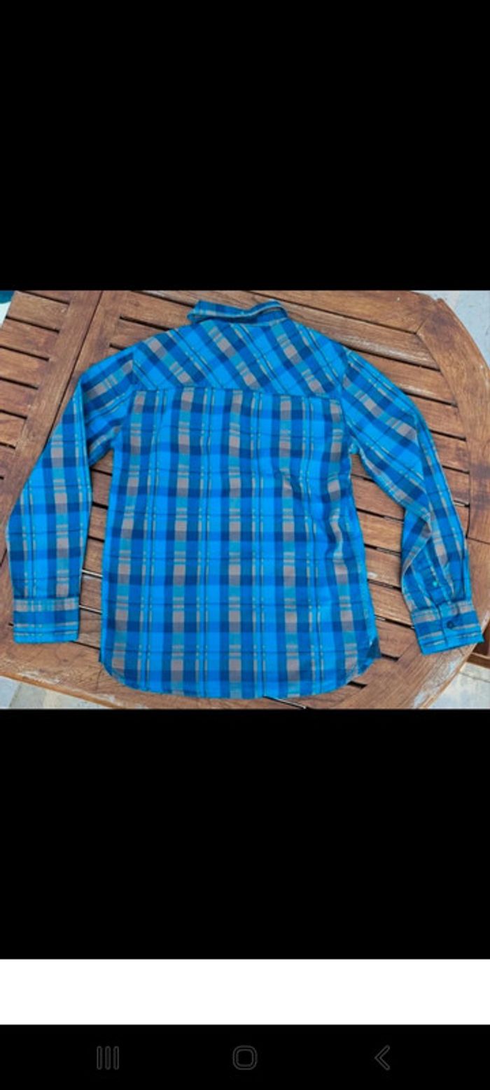 Chemise à carreaux bleu EDC taille 14 ans - photo numéro 3