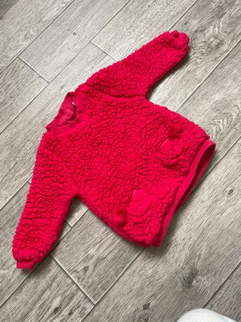 Pull chaud fushia - grain de blé 6 mois