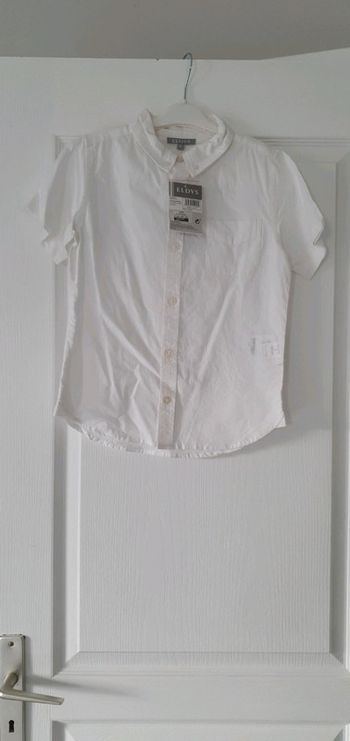 Chemise MC garçon blanche 8 ans Neuve LEN2
