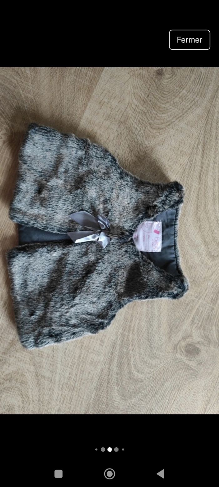 Gilet comme neuf sans manches fille 24 mois - photo numéro 4
