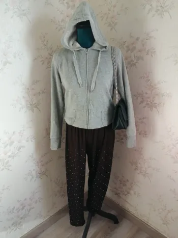 Legging marron avec strass doré / sans marque / (XL-XXL)