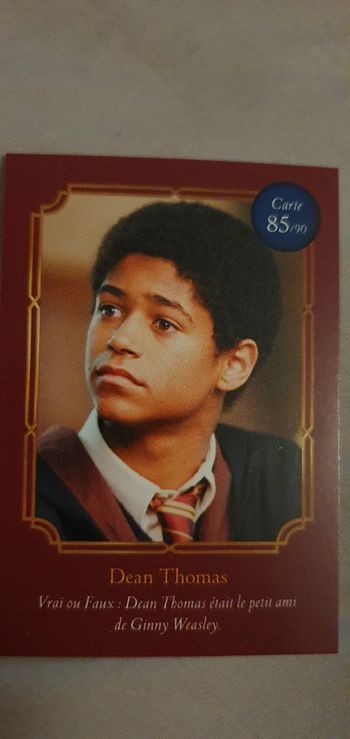 Cartes Harry Potter Auchan
Dean Thomas n° 85/90