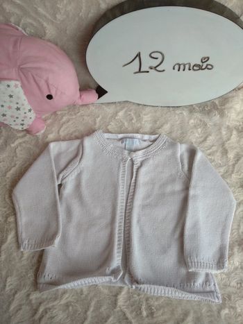 Gilet boléro Fille 12 mois Obaïbi 100% coton