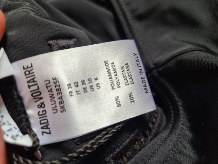 Maillot de bain 2 pièces Zadig & Voltaire noir Taille haute 38 - photo numéro 4