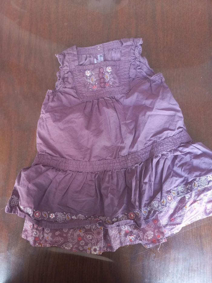 Robe mauve/violet 12 mois mini adelie