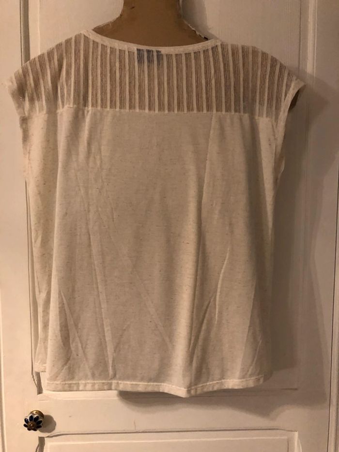 AN44:Haut beige chiné TM-42/44 NEUF - photo numéro 2