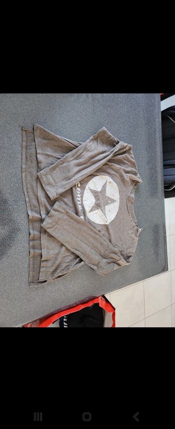 Pull en laine marron kaki