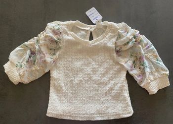Blouse beige et fleurie SHEIN 18-24 mois [ref.12B038]