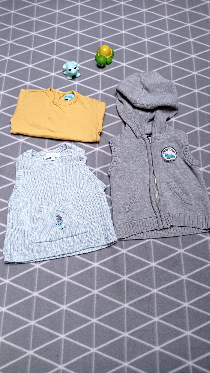 🦁Lot 3 hauts garçon, 6 mois