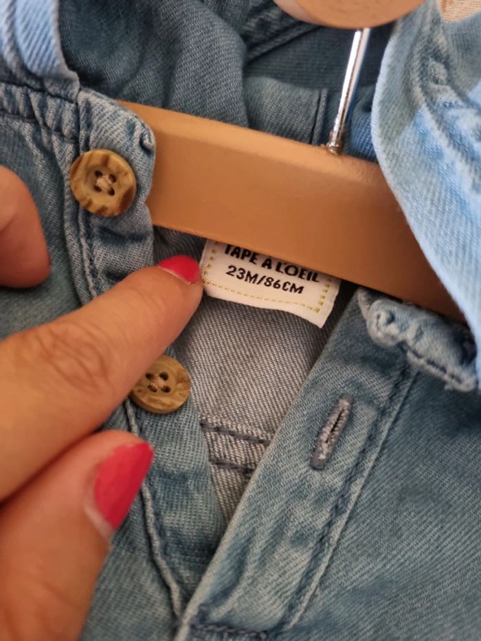 Chemise jean 86 cm - photo numéro 3