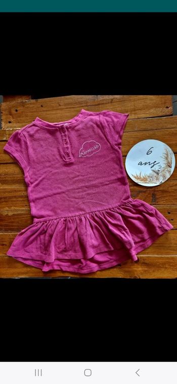 T-shirt style polo volanté Vertbaudet