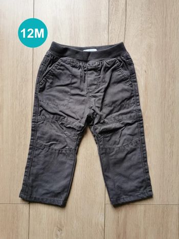 Pantalon épais gris Obaïbi 12 mois