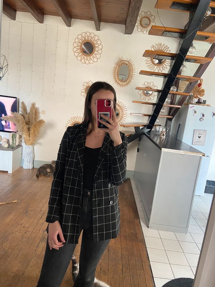 Blazer à carreaux Jennfyer - photo numéro 4