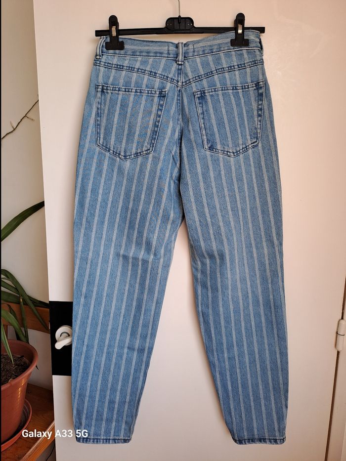 Jean rayé taille haute taille 36 - photo numéro 2