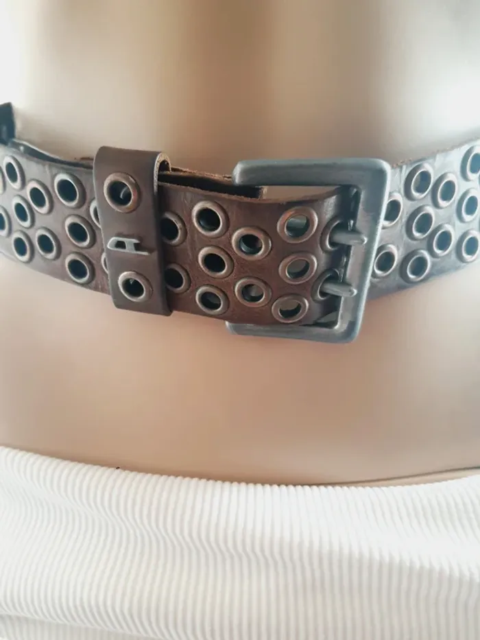 Jolie Ceinture cuir Marron homme Diesel - photo numéro 4