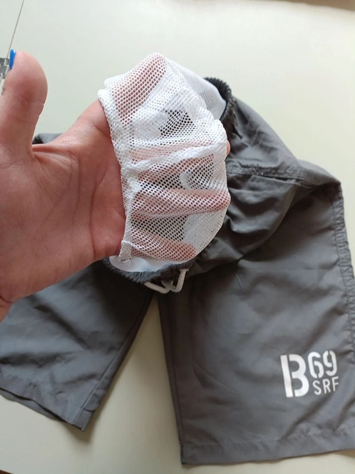 Short de bain gris bronzini 10 ans avec poche - photo numéro 4