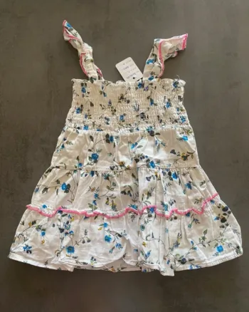 Robe à bretelles fleurie Little Lass 2 ans [ref.22B038]