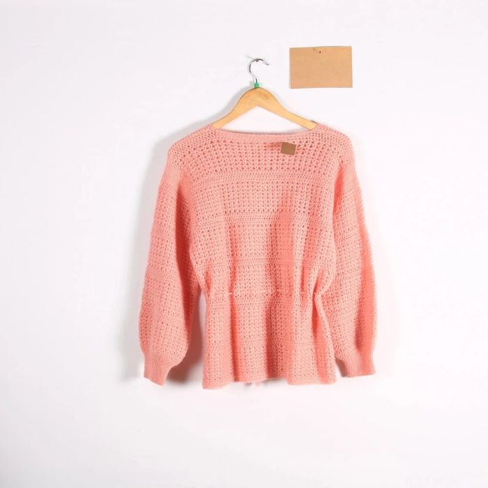 Superbe tricot en laine rose pastel fait main (#23431) - photo numéro 6