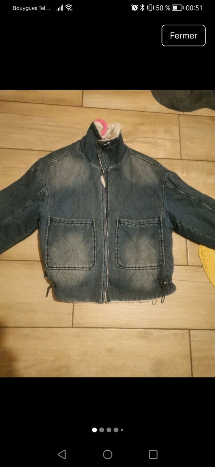 Veste en jean molletonne - photo numéro 7