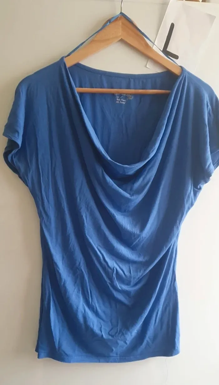 Maillot t-shirt top blouse fluide femme taille L - photo numéro 2