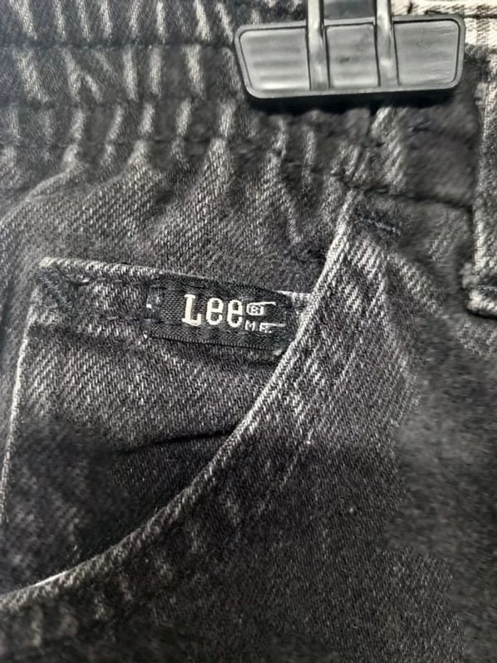 Jeans taille haute Lee Noir en coton - photo numéro 4