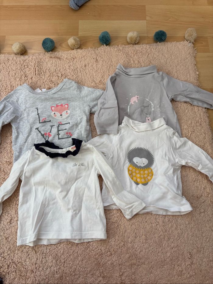 Lot de t-shirt manches longues 3 mois