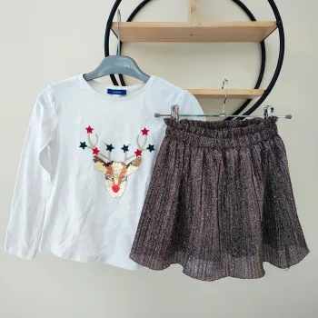 6 ans ensemble teeshirt Okaïdi et jupe eden et Victor