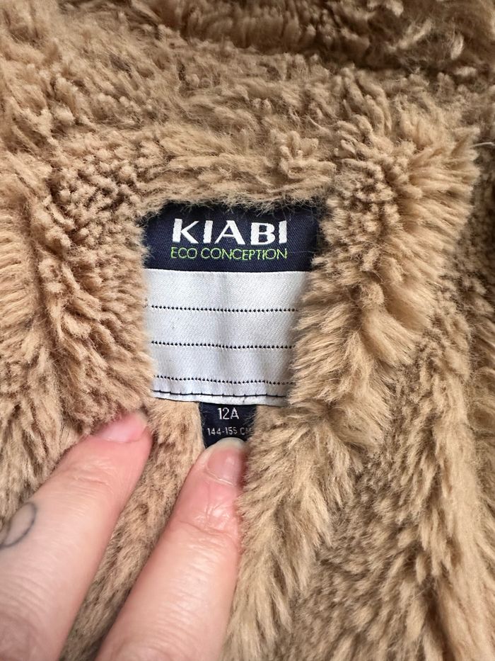 Doudoune kiabi fourrée kaki et noir 12 ans garçon - photo numéro 3