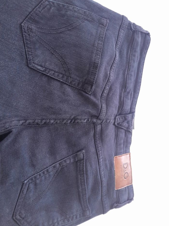 Jean slim taille basse Dolce&Gabbana reteinté en noir - photo numéro 4