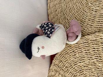 Peluche Mini Musical Oiseau en velours - SAUTHON - Blanc