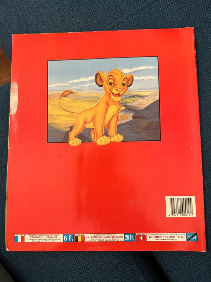 Album Panini ancien Disney Le Roi Lion complet stickers autocollants vintage - photo numéro 2