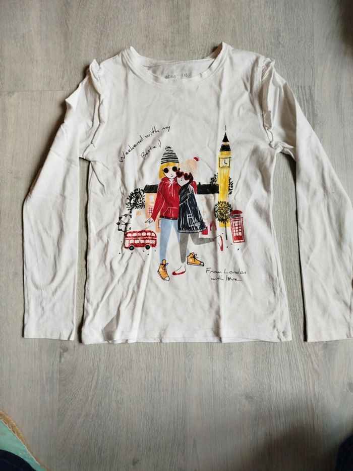 T-shirt manches longues gemo 10 ans
