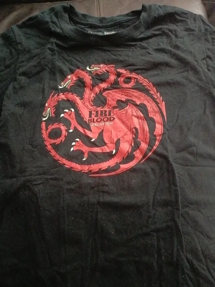Tee shirt game of thrones dragons hbo s mixte - photo numéro 2