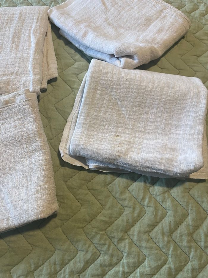 4 langes en coton blanc - photo numéro 2