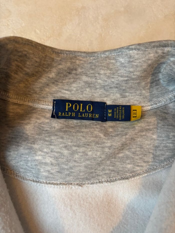 Demi zip Ralph Lauren gris taille M - photo numéro 3